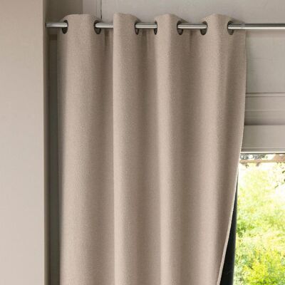 Becquet Rideau occultant L140xH180 beige ficelle 140 x 250 cm unisex - Publicité Becquet Rideau occultant L140xH180 beige ficelle 140 x 250 cm unisex - Publicité