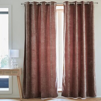 Becquet Rideau en Velours Beige FLAMM 135 x 250 cm unisex - Publicité Becquet Rideau en Velours Beige FLAMM 135 x 250 cm unisex - Publicité