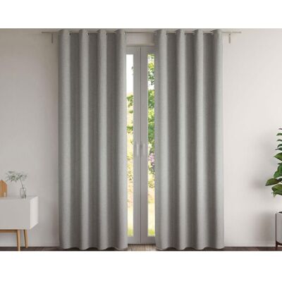 Becquet Rideau NATTE CHAMBRAY - gris 140 x 260 cm unisex - Publicité Becquet Rideau NATTE CHAMBRAY - gris 140 x 260 cm unisex - Publicité
