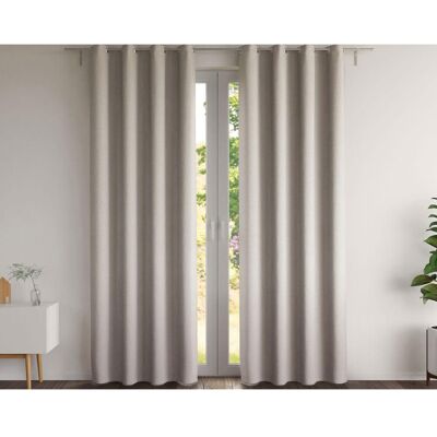 Becquet Rideau NATTE CHAMBRAY - sable 140 x 260 cm unisex - Publicité Becquet Rideau NATTE CHAMBRAY - sable 140 x 260 cm unisex - Publicité