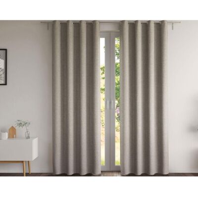 Becquet Rideau NATTE CHAMBRAY - taupe 140 x 180 cm unisex - Publicité Becquet Rideau NATTE CHAMBRAY - taupe 140 x 180 cm unisex - Publicité