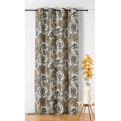 LINDER Rideau oeillet PEONIA taupe 140 x 260 cm unisex - Publicité LINDER Rideau oeillet PEONIA taupe 140 x 260 cm unisex - Publicité