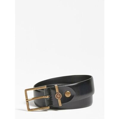 Guess Maroquinerie Ceinture homme réversible et ajustable en cuir noire L male - Publicité Guess Maroquinerie Ceinture homme réversible et ajustable en cuir noire L male - Publicité