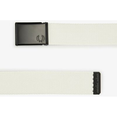 Fred Perry Ceinture à sangle logotypé - Blanche écru S male - Publicité Fred Perry Ceinture à sangle logotypé - Blanche écru S male - Publicité