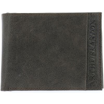 Arthur & Aston Portefeuille Cuir Vachette - Doublure Coton Marron foncé male - Publicité Arthur & Aston Portefeuille Cuir Vachette - Doublure Coton Marron foncé male - Publicité