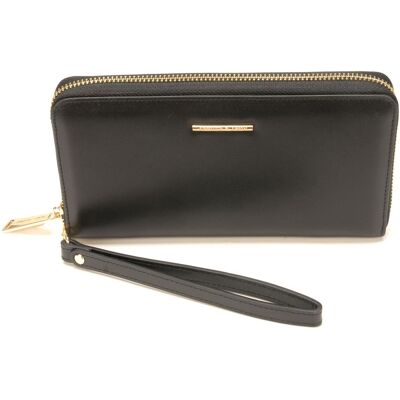 Arthur & Aston Portefeuille Compagnon - Cuir lisse noir Noir unisex - Publicité Arthur & Aston Portefeuille Compagnon - Cuir lisse noir Noir unisex - Publicité