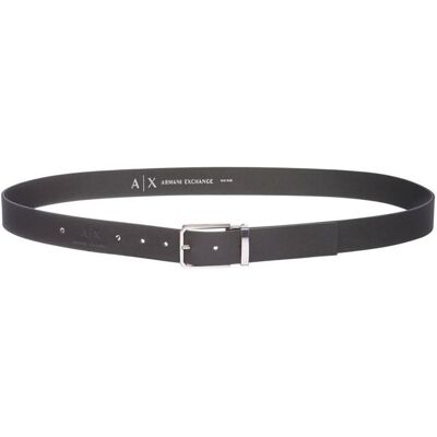 Armani Exchange Ceinture en cuir noir avec boucle en métal Taille unique male - Publicité Armani Exchange Ceinture en cuir noir avec boucle en métal Taille unique male - Publicité