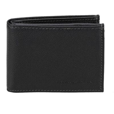 Arthur & Aston Portefeuille italien en cuir véritable noir male - Publicité Arthur & Aston Portefeuille italien en cuir véritable noir male - Publicité