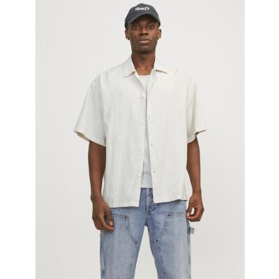 jack & jones Chemise homme blanc cassé en lin M male - Publicité jack & jones Chemise homme blanc cassé en lin M male - Publicité