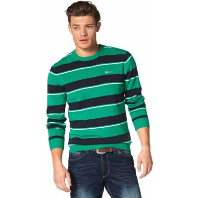 Pull rayé col rond manches longues homme John Devin - Blanc XS male - Publicité Pull rayé col rond manches longues homme John Devin - Blanc XS male - Publicité