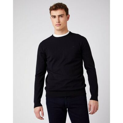 Wrangler Pull Homme Crew Neck Knit noir en coton 4XL male - Publicité Wrangler Pull Homme Crew Neck Knit noir en coton 4XL male - Publicité