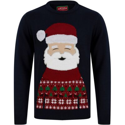 Merry Christmas Pull de noel homme bleu XL male - Publicité Merry Christmas Pull de noel homme bleu XL male - Publicité