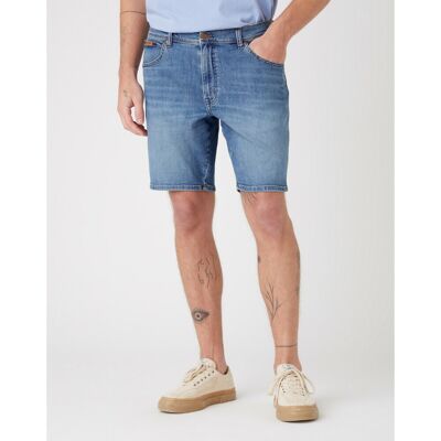 Wrangler Short en polycoton bleu pour homme 29 male - Publicité Wrangler Short en polycoton bleu pour homme 29 male - Publicité