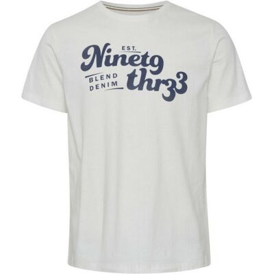 Blend Tee-shirt Blanc manches courtes en Coton S male - Publicité Blend Tee-shirt Blanc manches courtes en Coton S male - Publicité