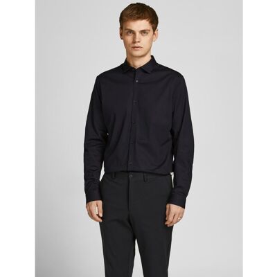 jack & jones Chemise habillée Slim Fit Col chemise Manches longues Noir en coton M male - Publicité jack & jones Chemise habillée Slim Fit Col chemise Manches longues Noir en coton M male - Publicité
