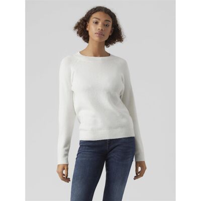 Vero Moda Pull en maille col rond blanc XS female - Publicité Vero Moda Pull en maille col rond blanc XS female - Publicité