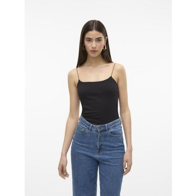 Vero Moda Top court col rond sans manches noir en coton Queen L female - Publicité Vero Moda Top court col rond sans manches noir en coton Queen L female - Publicité