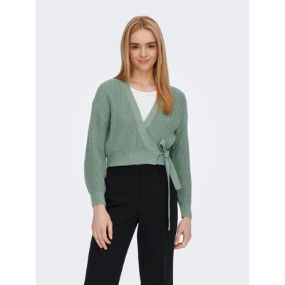 Only Cardigans en maille Col en V Manches longues Cache-coeur Longueur regular vert Julia L female - Publicité Only Cardigans en maille Col en V Manches longues Cache-coeur Longueur regular vert Julia L female - Publicité