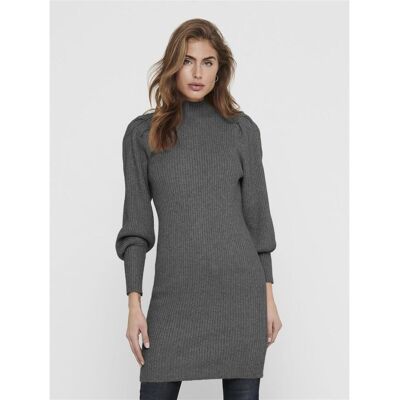 Only Onlkatia L/S Dress Knt Noos gris en viscose Sloan L female - Publicité Only Onlkatia L/S Dress Knt Noos gris en viscose Sloan L female - Publicité
