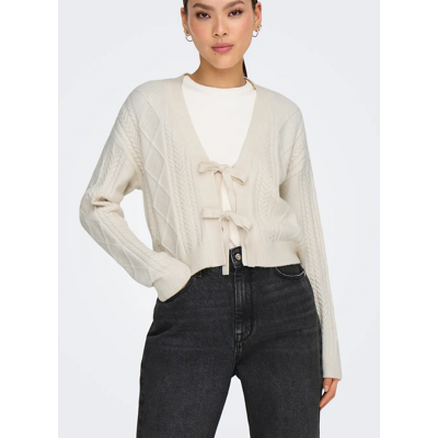 Only Cardigan Onlfias à noeud - Blanc cassé en viscose Eva M female - Publicité Only Cardigan Onlfias à noeud - Blanc cassé en viscose Eva M female - Publicité