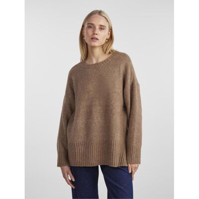 Pieces Pull en maille marron Bea XS female - Publicité Pieces Pull en maille marron Bea XS female - Publicité