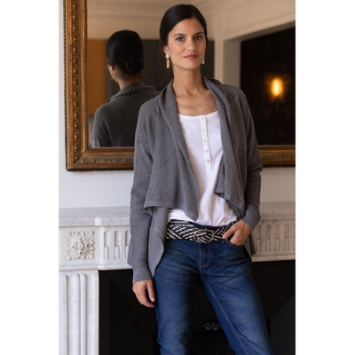 Vero Moda Cardigan ouvert gris en viscose M unisex - Publicité Vero Moda Cardigan ouvert gris en viscose M unisex - Publicité