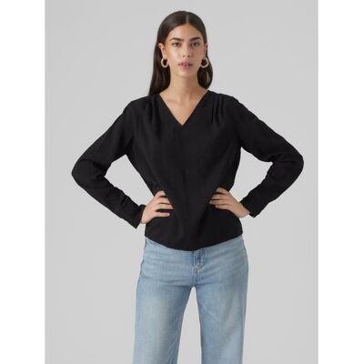 Vero Moda Top Regular Fit Col en V Manches longues Longueur regular noir Noémie S female - Publicité Vero Moda Top Regular Fit Col en V Manches longues Longueur regular noir Noémie S female - Publicité