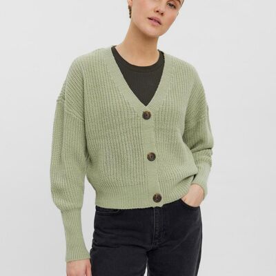 Vero Moda Cardigans en maille Col en V Manches longues vert Zola L female - Publicité Vero Moda Cardigans en maille Col en V Manches longues vert Zola L female - Publicité