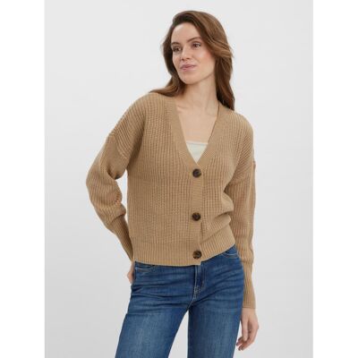 Vero Moda Cardigans en maille Col en V Manches longues beige Adele XL female - Publicité Vero Moda Cardigans en maille Col en V Manches longues beige Adele XL female - Publicité