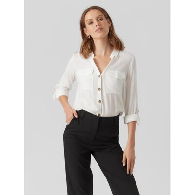 Vero Moda Chemise Regular Fit Col chemise Manches longues Longueur regular blanc en viscose Yas XL female - Publicité Vero Moda Chemise Regular Fit Col chemise Manches longues Longueur regular blanc en viscose Yas XL female - Publicité