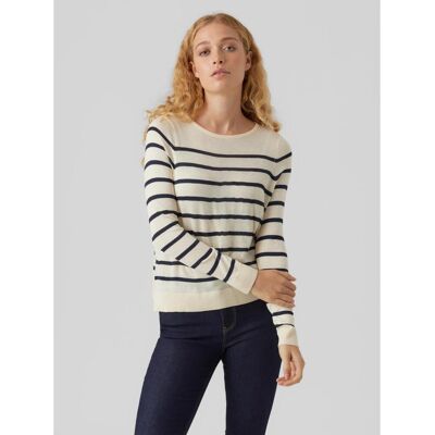 Vero Moda Pull en maille Rayures Col rond Manches longues beige Lane XL female - Publicité Vero Moda Pull en maille Rayures Col rond Manches longues beige Lane XL female - Publicité
