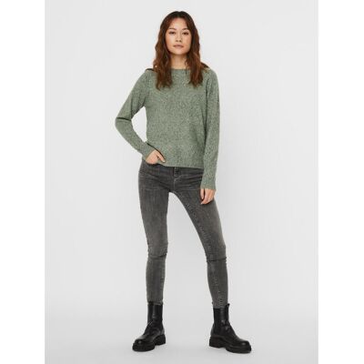 Vero Moda Pull en maille Col rond Manches longues vert Zola S female - Publicité Vero Moda Pull en maille Col rond Manches longues vert Zola S female - Publicité