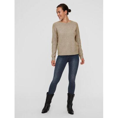 Vero Moda Pull en maille Col rond Manches longues marron Sue L female - Publicité Vero Moda Pull en maille Col rond Manches longues marron Sue L female - Publicité