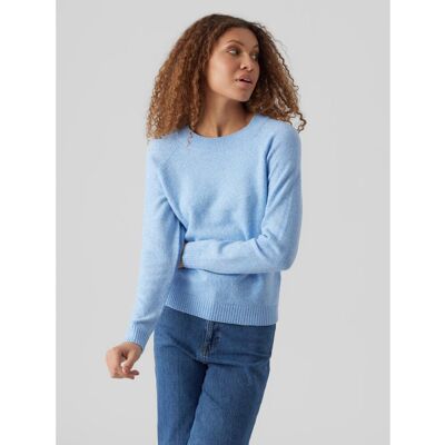 Vero Moda Pull en maille Col rond Manches longues bleu Liz M female - Publicité Vero Moda Pull en maille Col rond Manches longues bleu Liz M female - Publicité