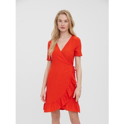 Vero Moda Robe Regular Fit Col rond Manches courtes orange XS female - Publicité Vero Moda Robe Regular Fit Col rond Manches courtes orange XS female - Publicité