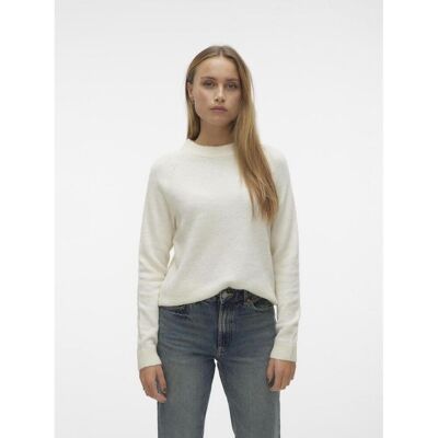 Vero Moda Pull col rond manches longues blanc Louise XS female - Publicité Vero Moda Pull col rond manches longues blanc Louise XS female - Publicité