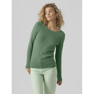 Vero Moda Pull en maille col rond vert foncé XL female - Publicité Vero Moda Pull en maille col rond vert foncé XL female - Publicité