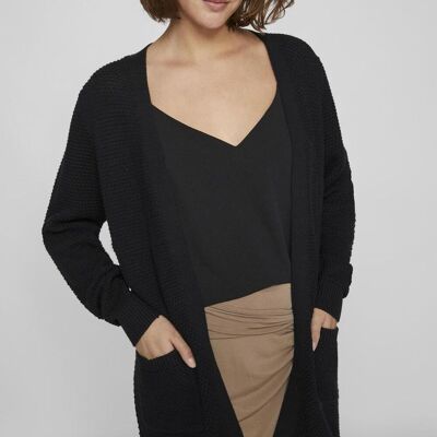 Vila Cardigan en maille poignets côtelés col en v Lucie noir XL female - Publicité Vila Cardigan en maille poignets côtelés col en v Lucie noir XL female - Publicité