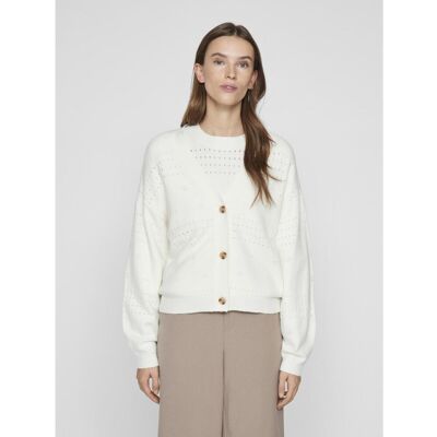 Vila Cardigan manches longues en viscose Ril blanc Faye L female - Publicité Vila Cardigan manches longues en viscose Ril blanc Faye L female - Publicité