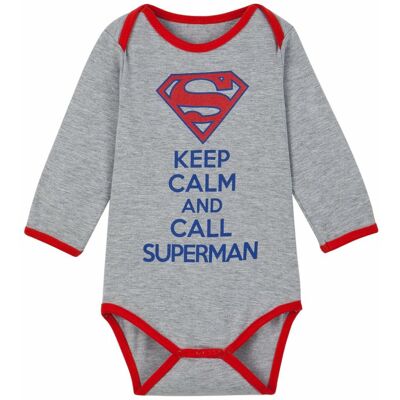 Body à manches longues bébé garçon imprimé Superman - Gris 3 mois unisex - Publicité Body à manches longues bébé garçon imprimé Superman - Gris 3 mois unisex - Publicité