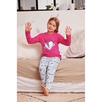 Mon P'tit Dodo Pyjama Leggings fille- Rose à Motifs Argent, Bleu Marine/ Bleu Clair et Motifs Colorés- Étoiles en coton 4 ans unisex - Publicité Mon P'tit Dodo Pyjama Leggings fille- Rose à Motifs Argent, Bleu Marine/ Bleu Clair et Motifs Colorés- Étoiles en coton 4 ans unisex - Publicité