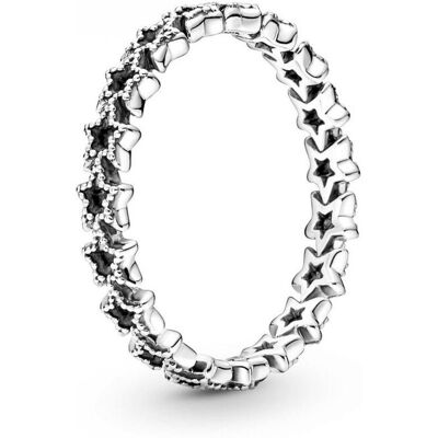 Bague Pandora Moments Couronne d'Étoiles noires Asymétriques - Argent 50 female - Publicité Bague Pandora Moments Couronne d'Étoiles noires Asymétriques - Argent 50 female - Publicité