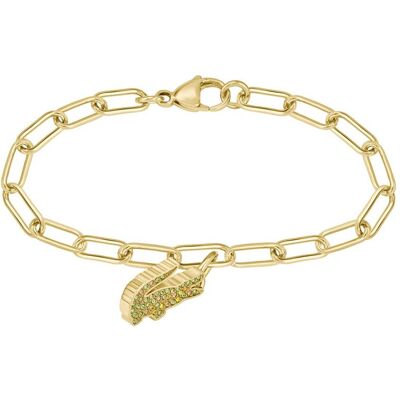 Bracelet Femme Lacoste Crocodile - 2040363 Acier Doré female - Publicité Bracelet Femme Lacoste Crocodile - 2040363 Acier Doré female - Publicité