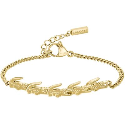 Bracelet Femme Lacoste Crocodile - 2040510 Acier Doré female - Publicité Bracelet Femme Lacoste Crocodile - 2040510 Acier Doré female - Publicité