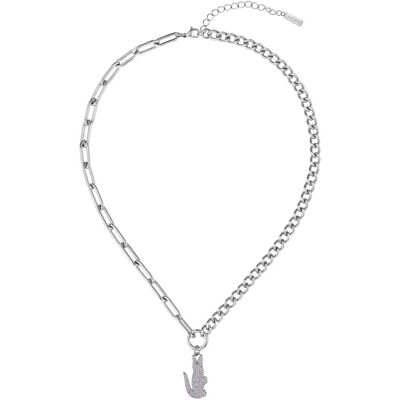 Collier Femme Lacoste Crocodile - 2040553 Acier Rose female - Publicité Collier Femme Lacoste Crocodile - 2040553 Acier Rose female - Publicité