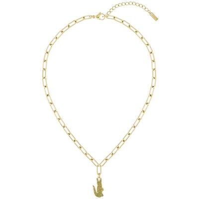 Collier Femme Lacoste Crocodile - 2040362 Acier Doré Ajustable Circonference Interieure 457 Mm female - Publicité Collier Femme Lacoste Crocodile - 2040362 Acier Doré Ajustable Circonference Interieure 457 Mm female - Publicité