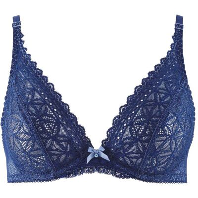 Aubade Soutien-gorge triangle plongeant armatures bleu 85B unisex - Publicité Aubade Soutien-gorge triangle plongeant armatures bleu 85B unisex - Publicité