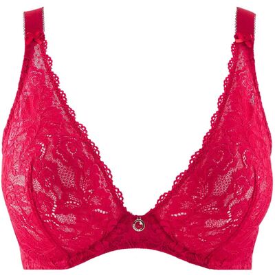 Aubade Soutien-gorge plongeant confort armatures rouge 95E unisex - Publicité Aubade Soutien-gorge plongeant confort armatures rouge 95E unisex - Publicité