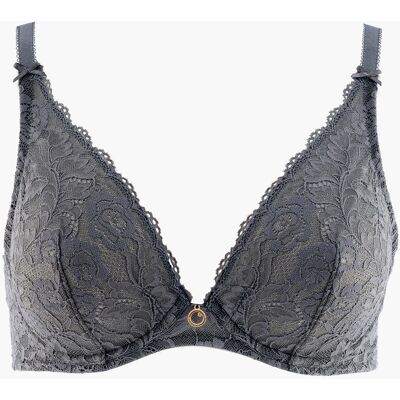 Aubade Soutien-gorge plongeant armatures gris 90E unisex - Publicité Aubade Soutien-gorge plongeant armatures gris 90E unisex - Publicité