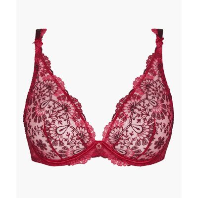 Aubade Soutien-gorge plongeant armatures - Rouge 90B unisex - Publicité Aubade Soutien-gorge plongeant armatures - Rouge 90B unisex - Publicité